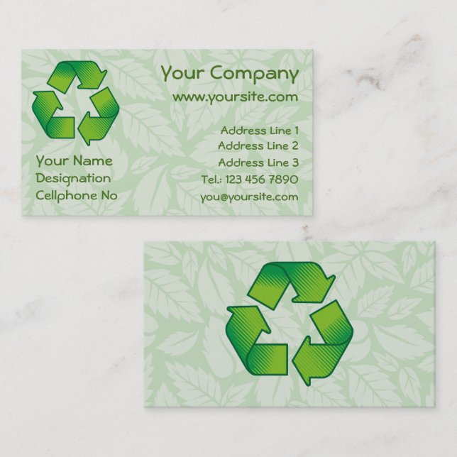 Recycling symbol business card (Front/Back)