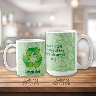 Recycling symbol coffee mug
