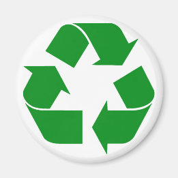 Recycling Symbol - Green Magnet