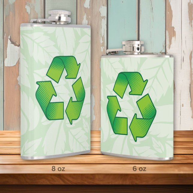 Recycling symbol hip flask (Creator Uploaded)