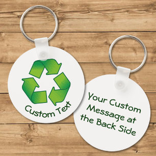 Recycling Symbol Keychain