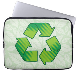 Recycling symbol laptop sleeve