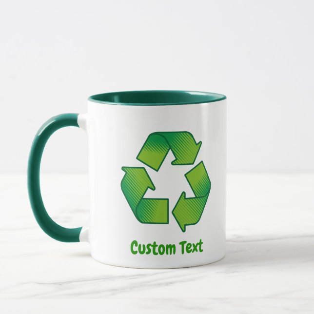 Recycling symbol mug (Left)