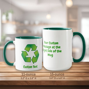 Recycling symbol mug