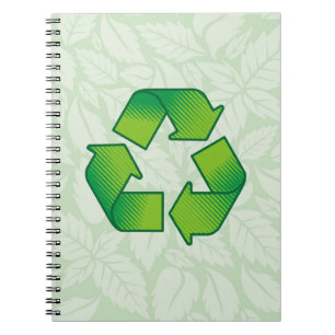 Recycling symbol notebook