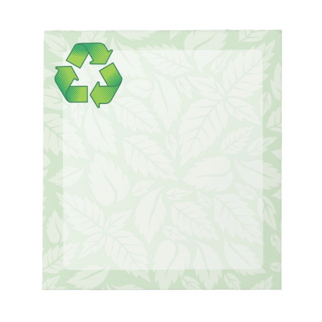 Recycling symbol notepad (Front)