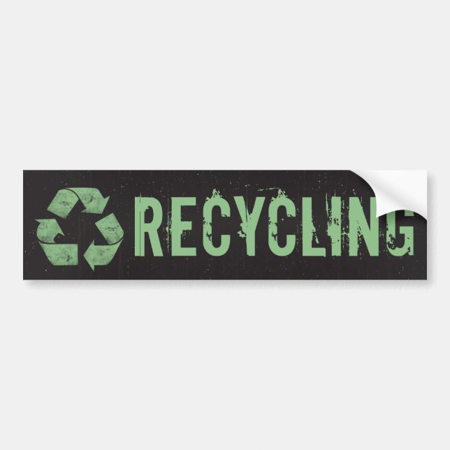 Recycling Symbol Recycle Bin Label (Front)