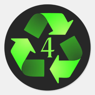 Recycling Symbol Sticker - Green #4