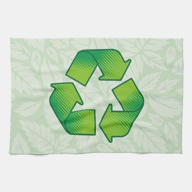 Recycling Symbol Tea Towel (Horizontal)