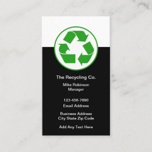 Recycling Symbol Theme Business Cards