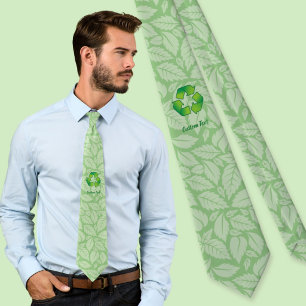 Recycling symbol tie