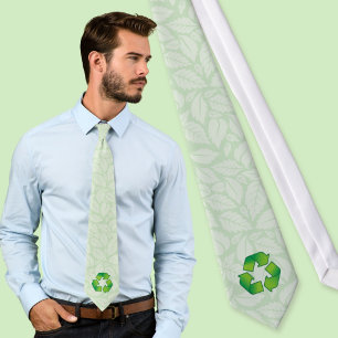 Recycling symbol tie