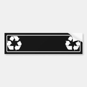 Recycling Symbol - White (For Black Backgrounds) Bumper Sticker