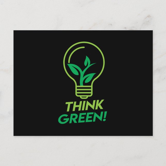 Recycling Think Green Natural Sustainability Earth Postcard (Front)