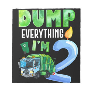 Recycling Trash 2 Years Old Garbage Truck 2nd Notepad