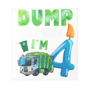 Recycling Trash 4 Years Old Garbage Truck 4th Notepad