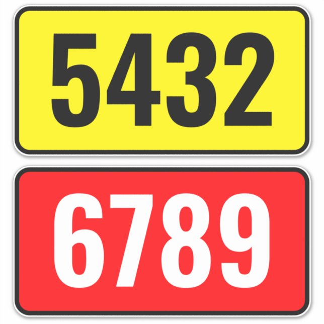 Recycling Trash Can - Custom Street Number Address (Front)