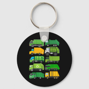 Recycling Trash Garbage Truck Kids Birthday Gifts Key Ring