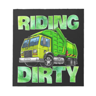 Recycling Trash Garbage Truck T Kids Men Riding Notepad
