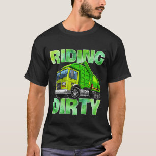 Recycling Trash Garbage Truck T Kids Men Riding T-Shirt