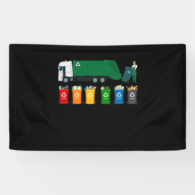 Recycling Trash Truck Banner (Horizontal)
