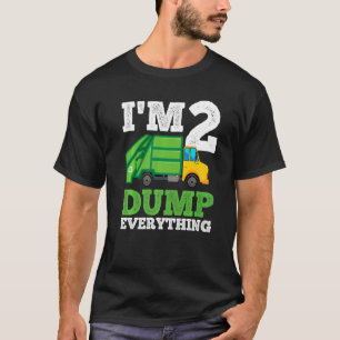 Recycling Truck 2 Years Old Garbage Truck 2nd Birt T-Shirt