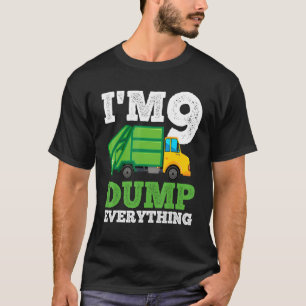  Recycling Truck 9 Years Old Garbage Truck 9th Bi T-Shirt