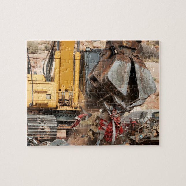 Recycling Wrecker Tractor Jigsaw Puzzle (Horizontal)