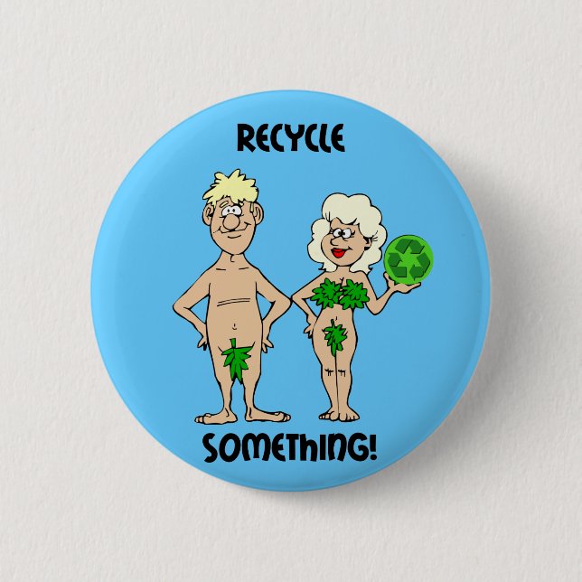 recyling 6 cm round badge (Front)