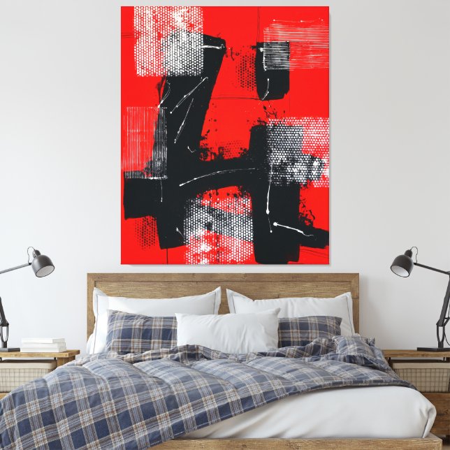 Red #101 canvas print (Insitu(Bedroom))