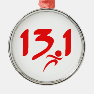 Red 13.1 half-marathon metal tree decoration