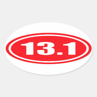 Red 13.1 Sticker | Half Marathon
