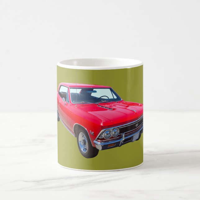 Red 1966 Chevy Chevelle SS 396 Coffee Mug (Center)