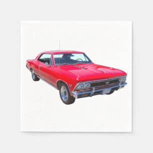 Red 1966 Chevy Chevelle SS 396 Napkin