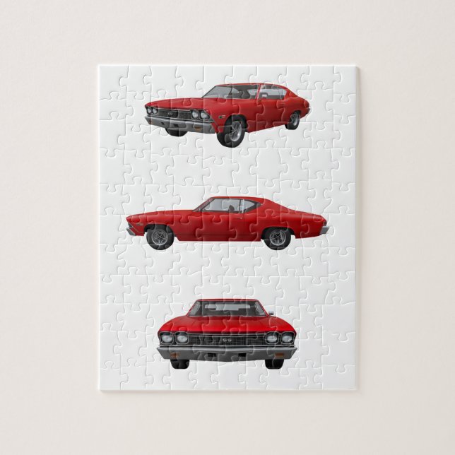 Red 1968 Chevelle SS: Jigsaw Puzzle (Vertical)