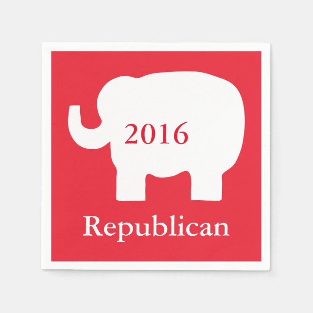 Red 2016 Republican Political Election Event Napkin (Front)