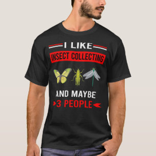 Red 3 People Insect Collecting Insects Bug Bugs T-Shirt