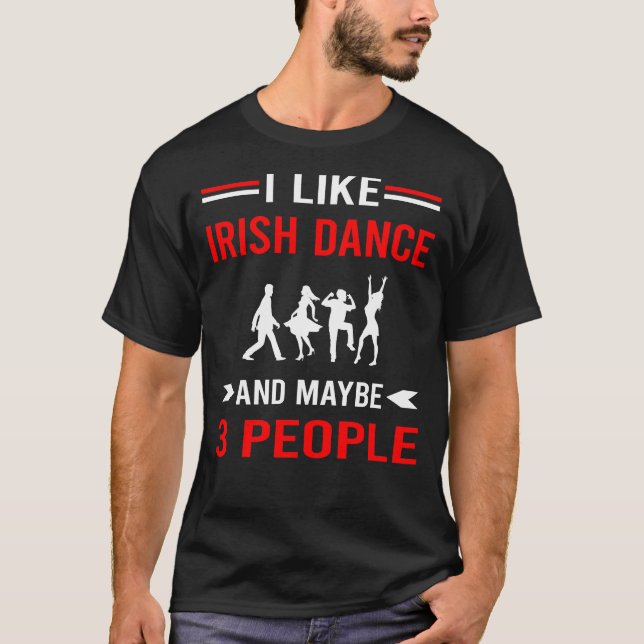 Red 3 People Irish Dance Dancing Dancer T-Shirt (Front)