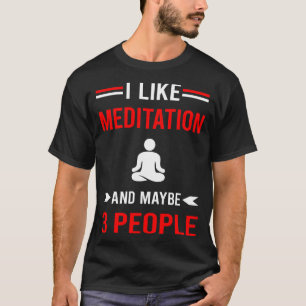 Red 3 Peopleditation Meditate Zen T-Shirt