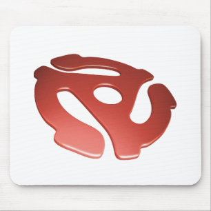 Red 3D 45 RPM Adapter Mouse Mat