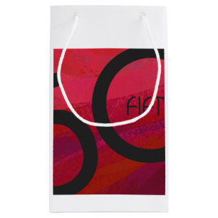 Red 50 Decade Birthday Small Gift Bag