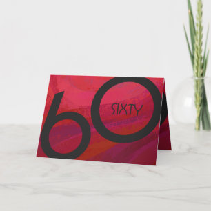 Red 60 Decade Birthday Card