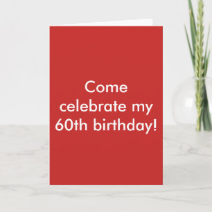 Red 60th Birthday Celebration Invitation