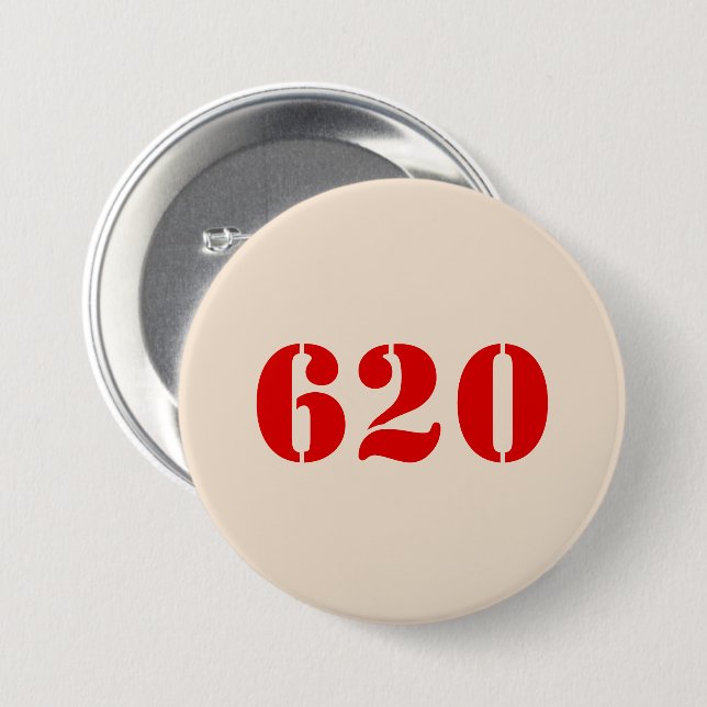 red 620 7.5 cm round badge (Front & Back)