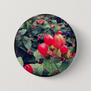 Red 6 Cm Round Badge