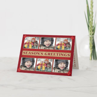 Red 6 photo greeting card