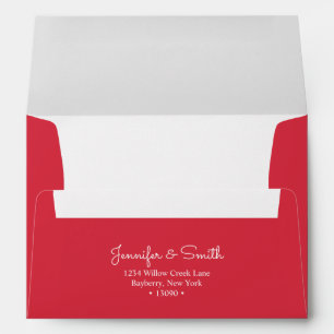 Red A7 Envelope minimalist & in inviting tone