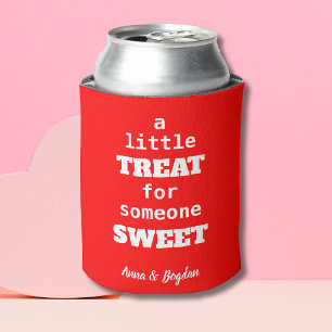 Red A Little Treat For Someone Sweet Valentine's Can Cooler