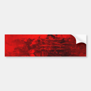 Red Abstract Bumper Sticker
