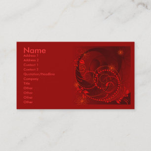 red abstract business card